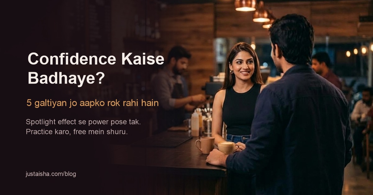 A young man chatting confidently with a woman at a cafe counter